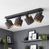 Alsen plafonnier à 4 spots orientables E14, abat-jour ajourés motif nid d’abeille