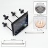 Plafonnier Koyoto lampe de plafond 4 lumières E14, abat-jour globe vintage