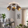 Alsen plafonnier orientable 3 spots, abat-jour à motifs, style rétro