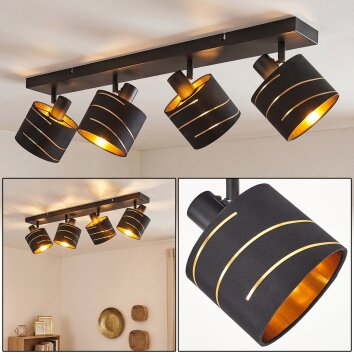 Alsen plafonnier spot de plafond 4 lumières, rampe orientable pour salon