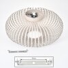 Plafonnier moderne Oravi à structure ajourée en lamelles métalliques courbées