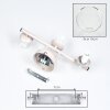 Applique murale moderne à 3 lumières Koyoto, set de 2, abat-jour ronds en verre clair