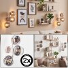 Applique murale moderne Koyoto en lot de 2 à trois abat-jour ronds en verre