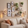 Applique murale moderne Koyoto en lot de 2 à trois abat-jour ronds en verre