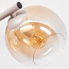 Applique murale Koyoto moderne, 3 lumières, abat-jour en verre fumé, ambre et clair