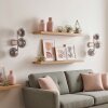 Applique murale moderne Koyoto, lot de 2, à trois abat-jour ronds fumés et clairs