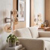 Applique murale moderne Gastor en set de 2 avec 3 abat-jour en verre ambré