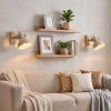 Applique murale Orny, set de 2, abat-jour conique orientable de style bohème, écru