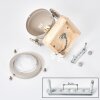 Applique murale orientable Herford, set de 2, projecteur métallique sur support en bois