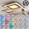 Plafonnier LED carré Lerin, RGB, température de couleur réglable 2700-6500 Kelvin, orientable