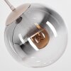 Suspension moderne Gastor, abat-jour ronds fumés et clairs, pour la table à manger
