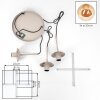 Suspension moderne Gastor, 3 abat-jour ronds en verre ambre, réglable au montage