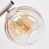 Plafonnier moderne Koyoto à 3 lumières en ligne, abat-jour ambre et clair