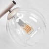 Applique murale moderne Koyoto structure sable avec 3 abat-jour ronds en verre clair