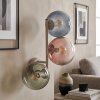 Applique murale moderne Gastor avec trois abat-jour ronds en verre multicolores, E14