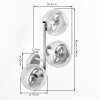 Applique murale Gastor rétro en set de 2, 3 lumières avec verre multicolore