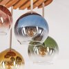 Plafonnier à 4 lumières Koyoto, abat-jour multicolores en verre, pour la table à manger