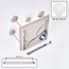 Plafonnier Ripoll moderne avec quatre abat-jour ronds en verre blanc suspendus
