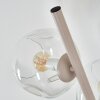 Lampadaire moderne Ripoll à 6 abat-jour ronds en verre clair en grappe