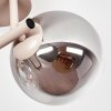 Plafonnier à trois abat-jour Gastor moderne en grappe, verre fumé, ambre et clair, E14