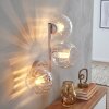Applique murale Koyoto à 3 lumières avec abat-jour ronds en verre clair
