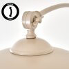 Lampadaire arqué Miranda avec abat-jour en métal sable orientable, pour le canapé, E27