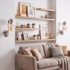 Applique murale moderne Koyoto en set de 2, avec 3 abat-jour en verre