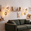 Applique murale moderne Koyoto en set de 2, avec 3 abat-jour en verre