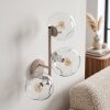 Applique murale moderne Ripoll à trois abat-jour ronds en verre clair pour canapé