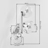 Applique murale moderne Ripoll, lot de 2, trois abat-jour en verre clair