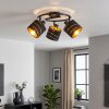Plafonnier moderne Alsen à 3 lumières, abat-jour noirs et dorés orientables