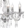 Nowa Marie lustre à pampilles, chandelier 5 lumières style antique pour salon