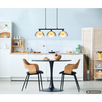 NOWA Eva suspension 3 lumières G9 moderne 70 cm salon salle à manger