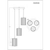 NOWA Run luminaire suspendu, suspension 3 lumières E27, style moderne pour intérieur