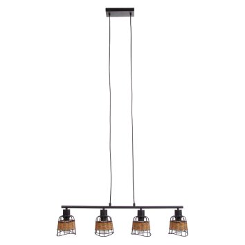 NOWA Esra suspension luminaire 4 flammes E27, barre linéaire allongée, moderne