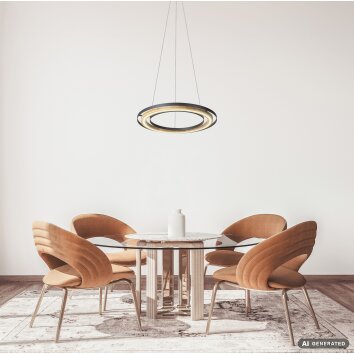 Rilas NOWA suspension luminaire LED moderne, ronde, réglable, 56 cm, 850 lm, 3000 K, 9 W
