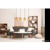 NOWA Leeds lustre suspension 4 flammes moderne E14 87 cm pour salle à manger et salon