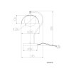 NOWA Eva lampe de table design moderne courbée G9, interrupteur sur câble