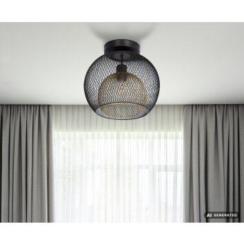 NOWA Selina plafonnier design rond à douille E27 moderne Ø 30 cm H 28,5 cm 40 W