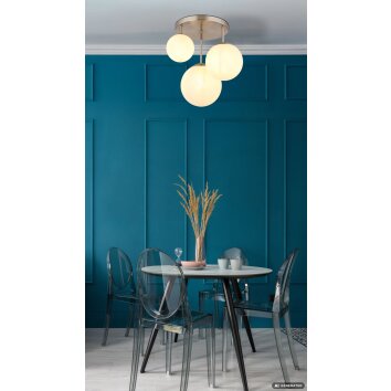 NOWA Kop plafonnier globe rond 3 douilles E27 moderne Ø 45 cm pour cuisine et salon