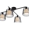 NOWA Priso plafonnier allongé à cage 4 lampes E14, style moderne pour salon et cuisine