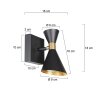 Steinhauer Preto applique murale orientable GU10 pour salon et chambre à coucher