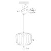 Steinhauer Sable suspension luminaire moderne abat-jour grillagé rond E27 longueur 45 cm