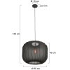 Steinhauer Sable suspension luminaire ronde E27 longueur 55 cm design moderne