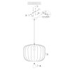 Steinhauer Sable suspension luminaire ronde E27 longueur 55 cm design moderne