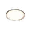 Steinhauer Plafonnier LED Flady rond et plat, dimmable, 2700 Kelvin blanc chaud en argenté