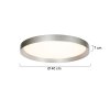 Steinhauer Plafonnier LED Flady rond et plat, dimmable, 2700 Kelvin blanc chaud en argenté