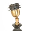 Steinhauer Bois lampe à poser orientale E27 avec interrupteur pour salon et chambre