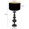 Steinhauer Lampe à poser orientale Lyons avec pied sculptural tourné et abat-jour doré