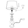 Steinhauer Lyons lampe de table sur pied orientale, culot E27, avec interrupteur